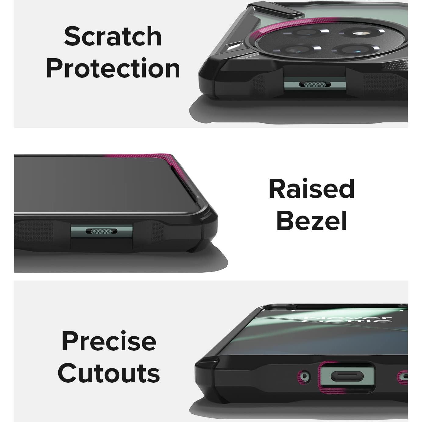 Funda Ringke Fusion-X para OnePlus 11 5G - Protección Avanzada Negra