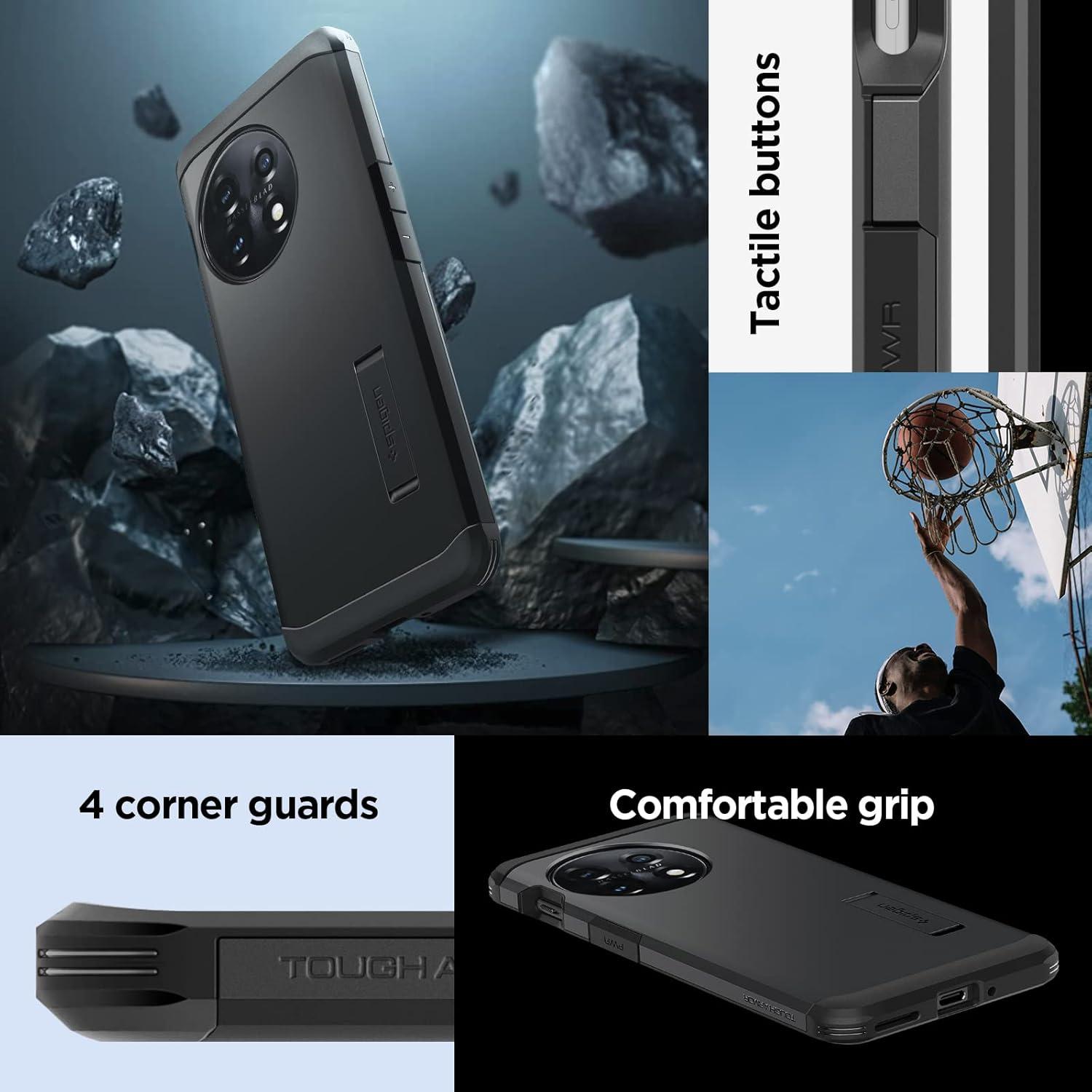 Funda Tough Armor Spigen para OnePlus 11 5G - Negro