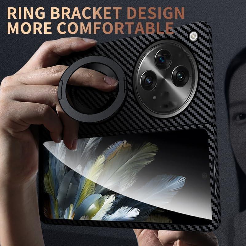 Funda de fibra de carbono para OnePlus Open - Negro y Rojo