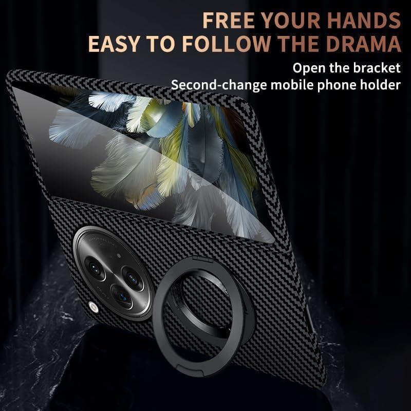 Funda de fibra de carbono para OnePlus Open - Negro y Rojo