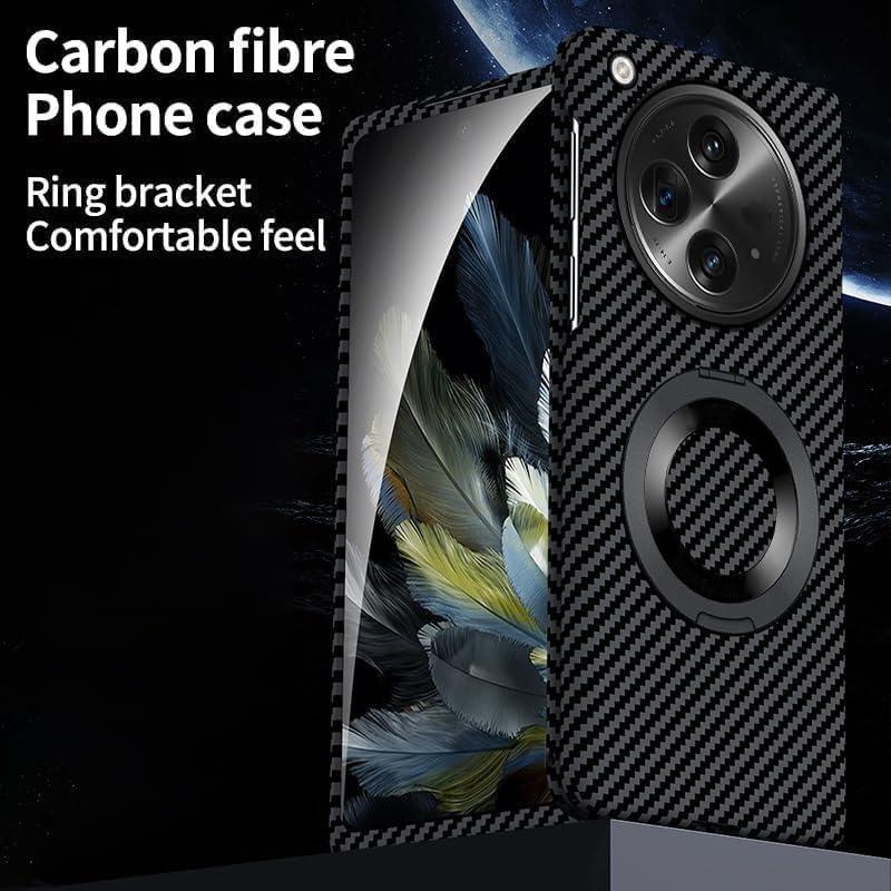 Funda de fibra de carbono para OnePlus Open - Negro y Rojo