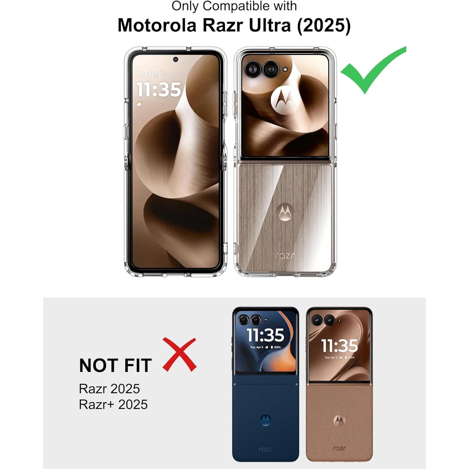 Funda Dura Transparente para Motorola Razr Ultra 2025 - TPU
