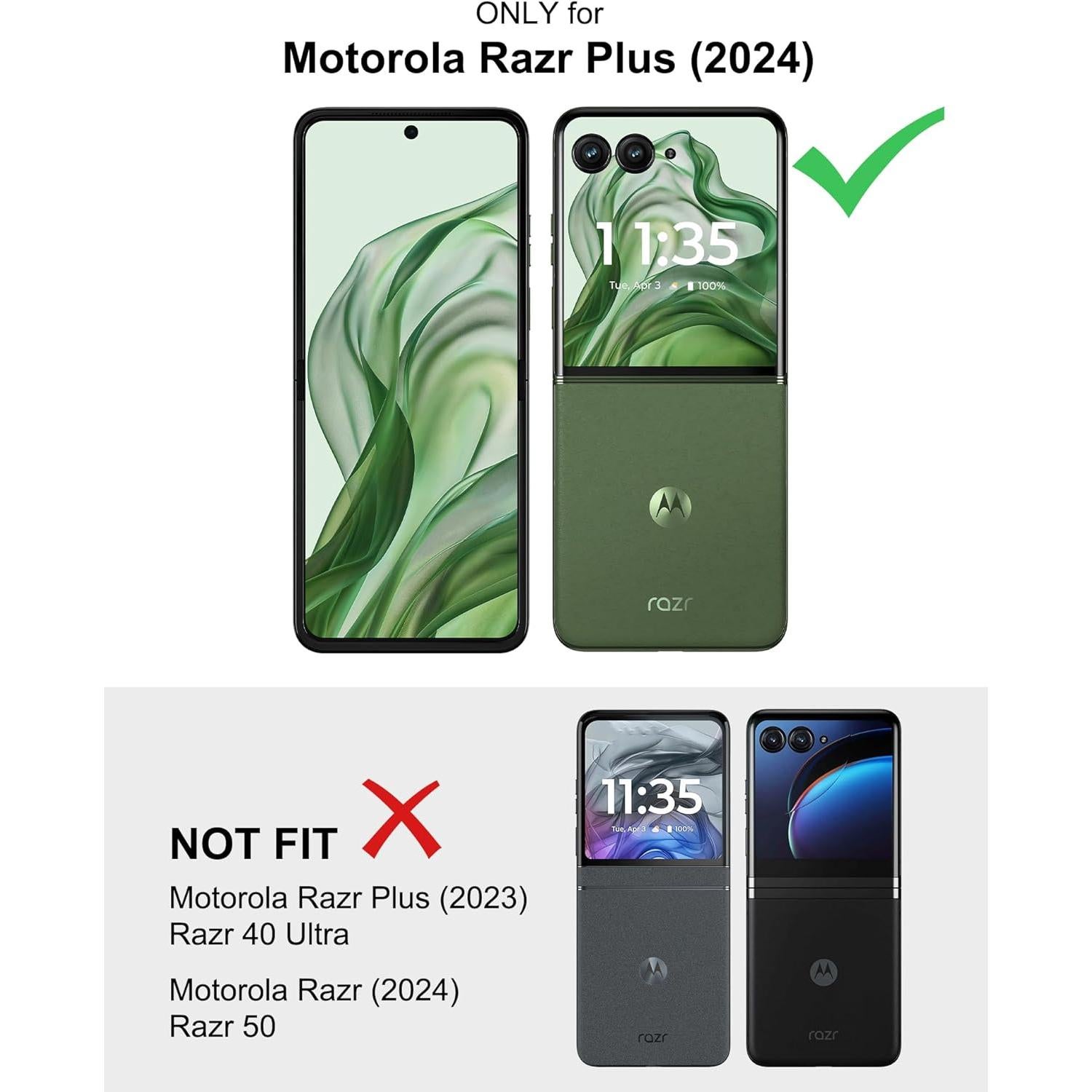 Funda de Cuero Eastcoo para Motorola Razr Plus 2024/2025 - Protección Inalámbrica