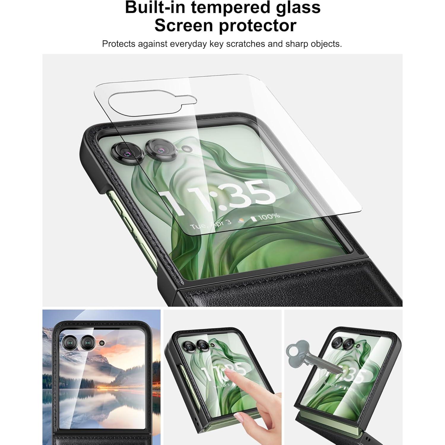 Funda de Cuero Eastcoo para Motorola Razr Plus 2024/2025 - Protección Inalámbrica