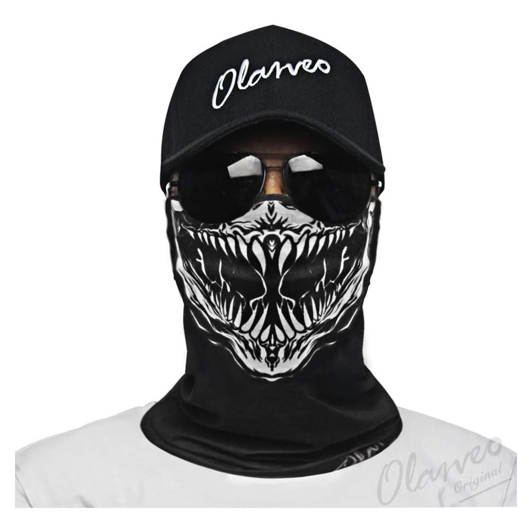 Máscara de cara calavera Olarveo transpirable a prueba de viento