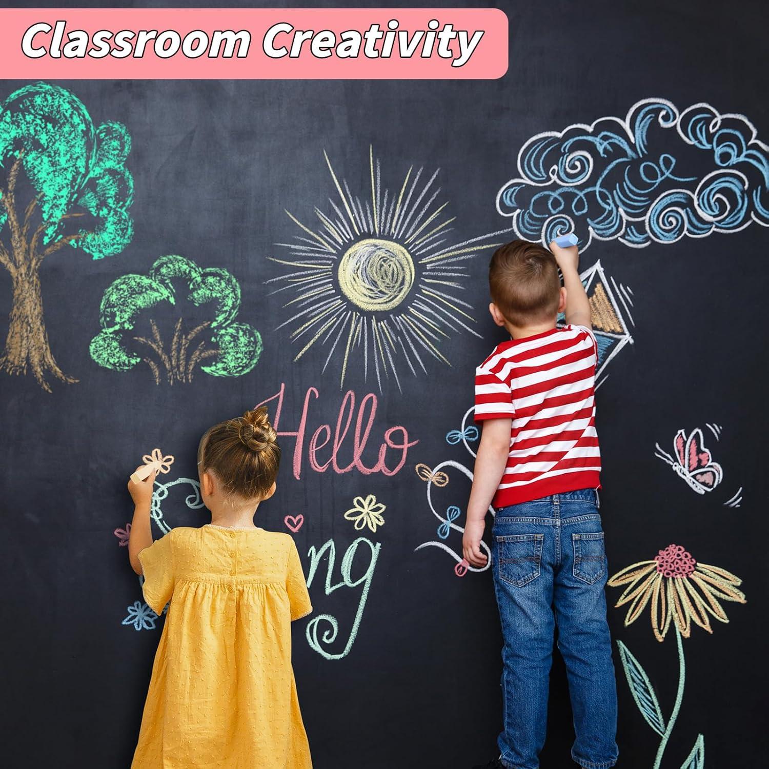 210 Tizas de Acera UZLU Jumbo Multicolor Lavables