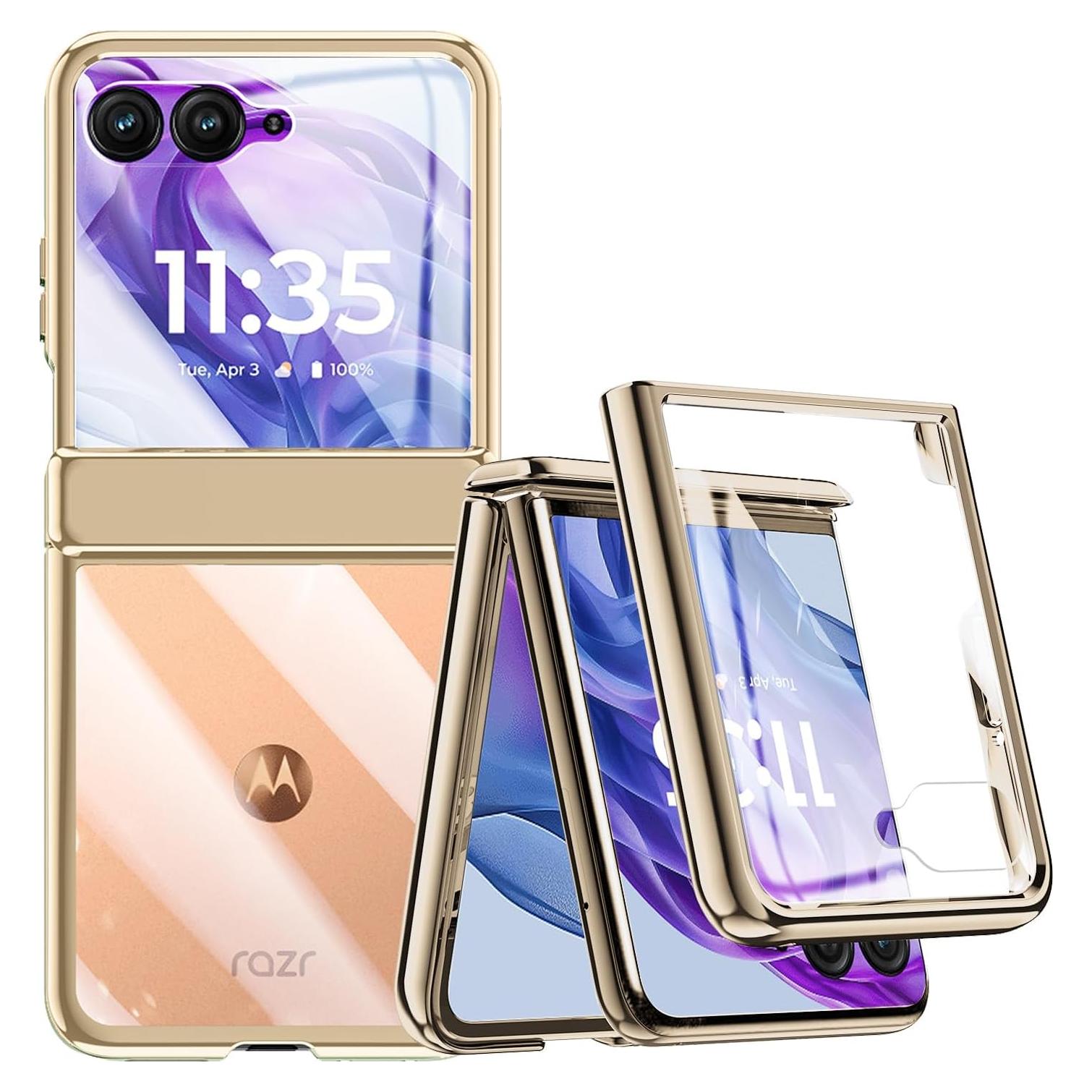 Funda Transparente Clatoxi para Motorola Razr 50 Ultra 2024