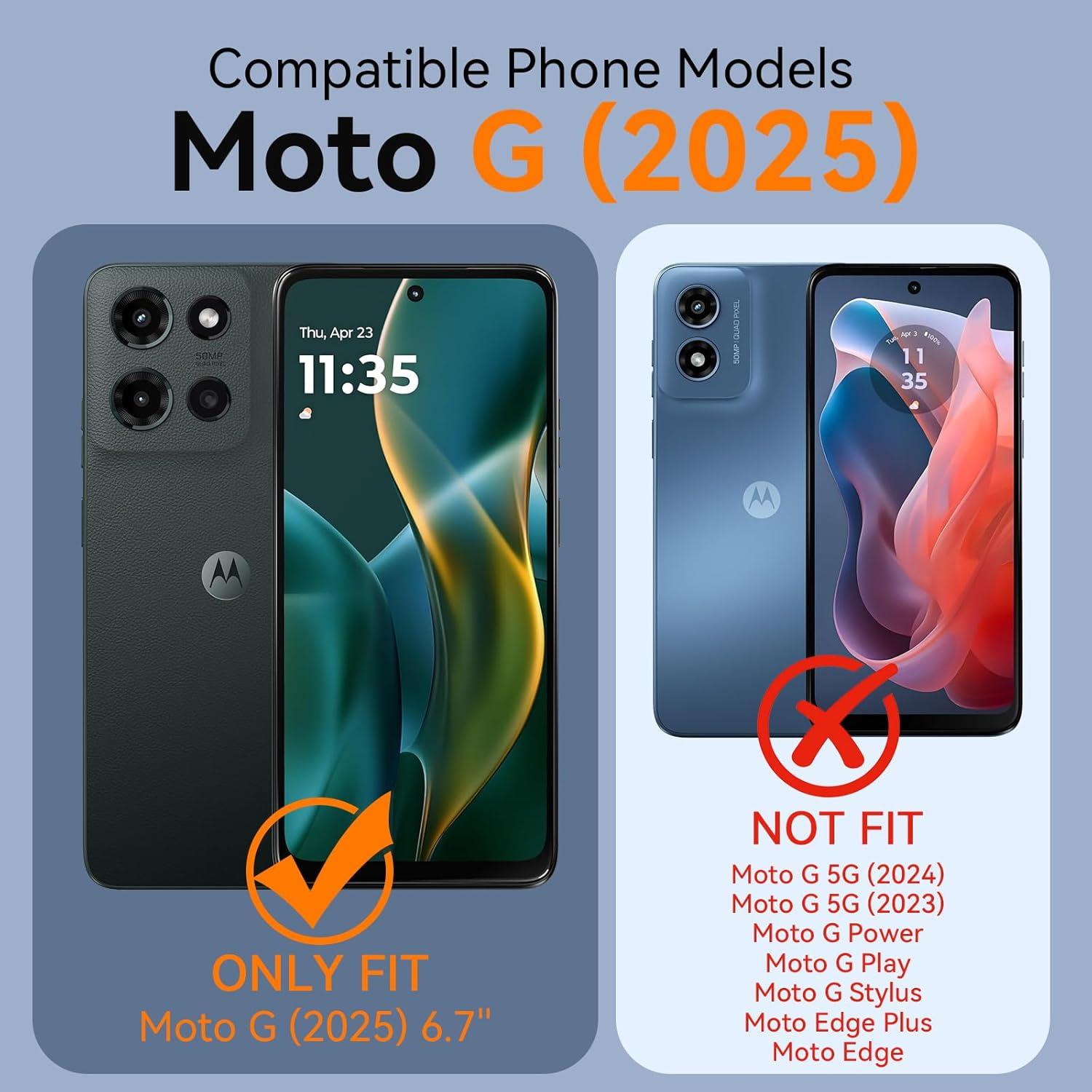 Funda OWKEY para Moto G 2025 Magnética Antihuellas Transparente