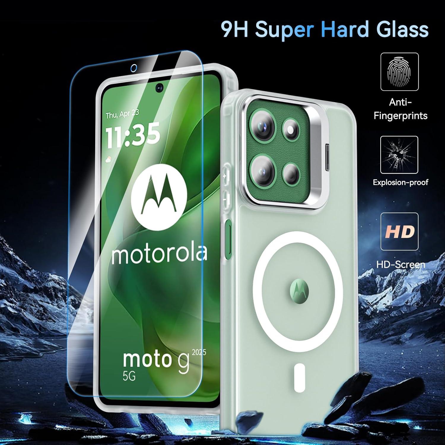 Funda OWKEY para Moto G 2025 Magnética Antihuellas Transparente