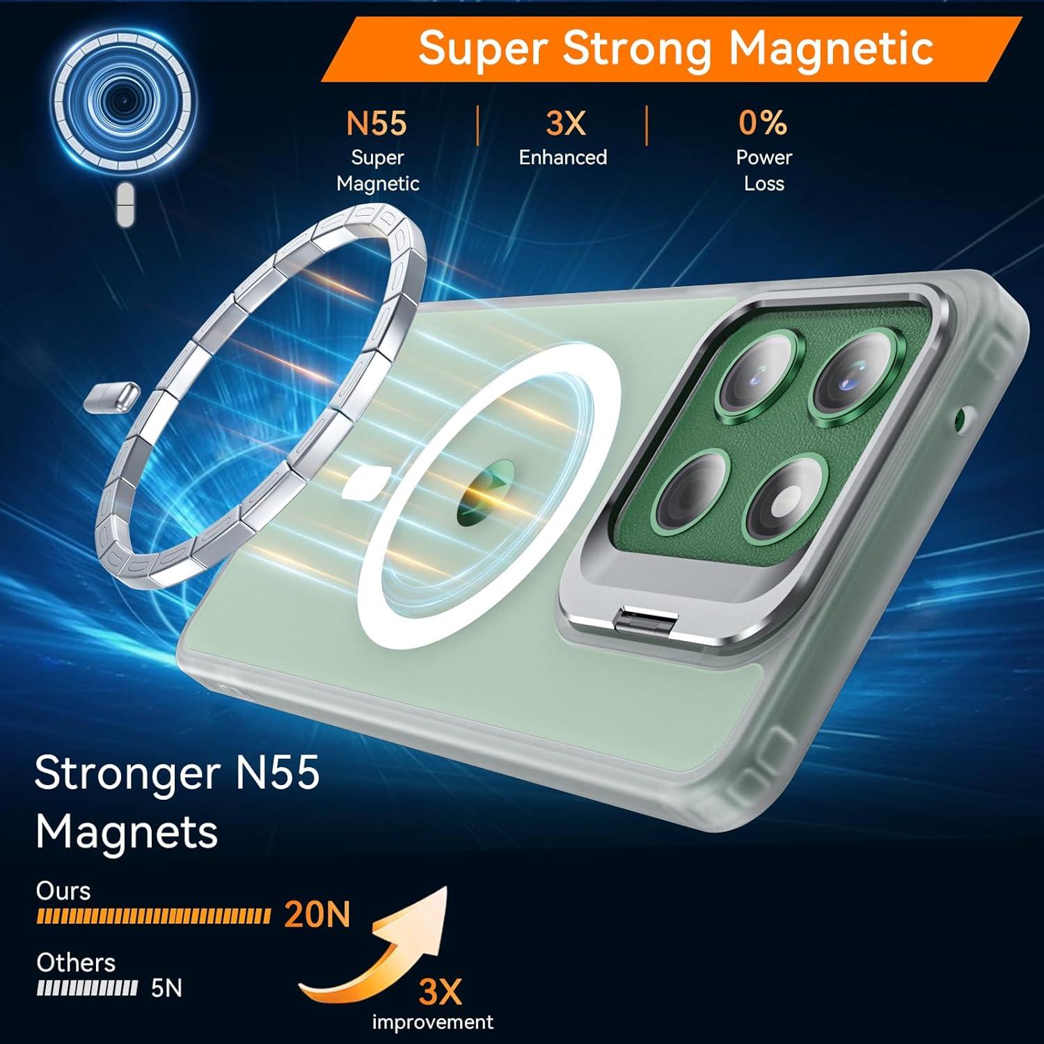 Funda OWKEY para Moto G 2025 Magnética Antihuellas Transparente