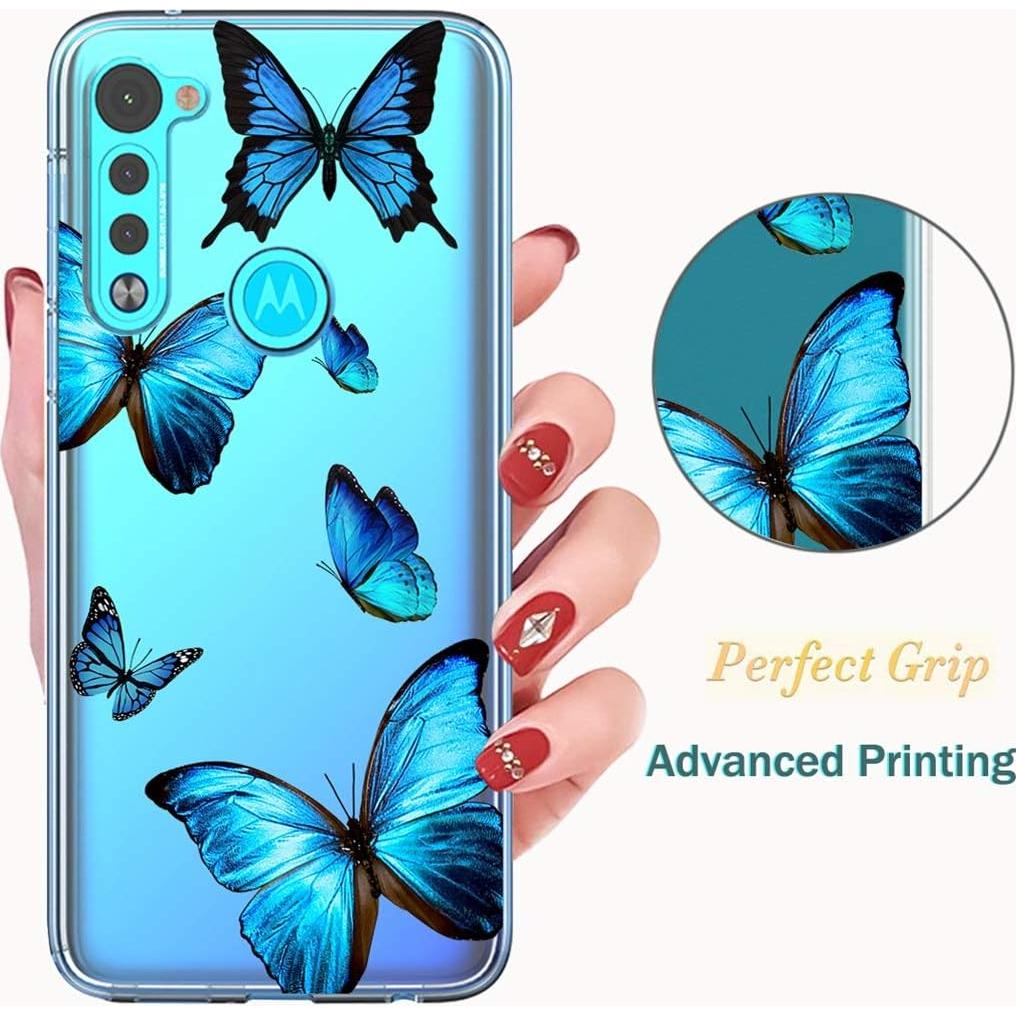 Funda Protectora TPU Motorola Moto G Stylus 2020 Mariposa Clara