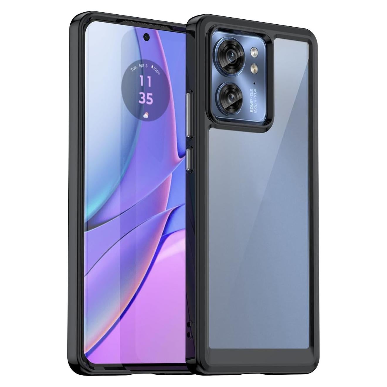 Funda de Cristal para Motorola Edge 2023 - TPU Delgado y PC Duro