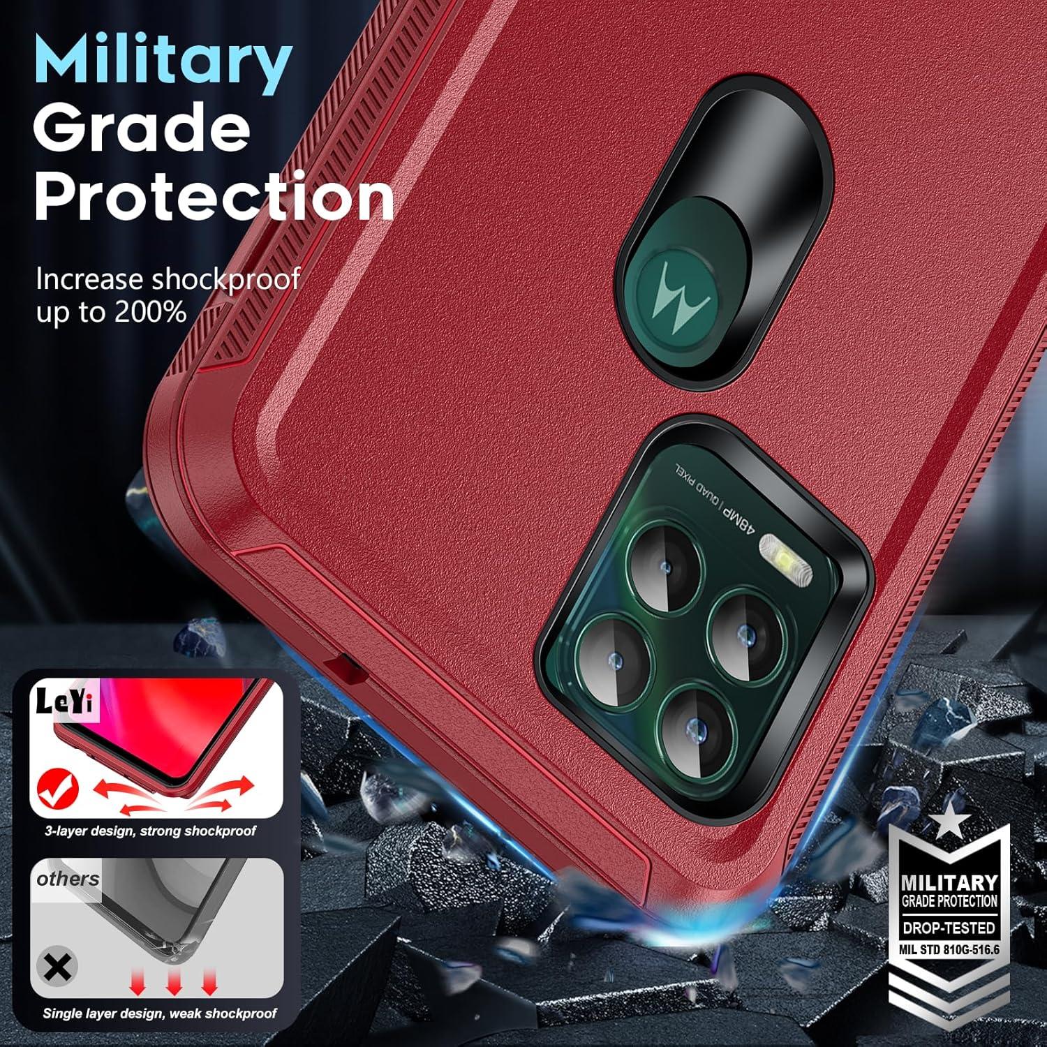 Funda LeYi para Moto G Stylus 5G 2021 + 2 Protectores Vidrio