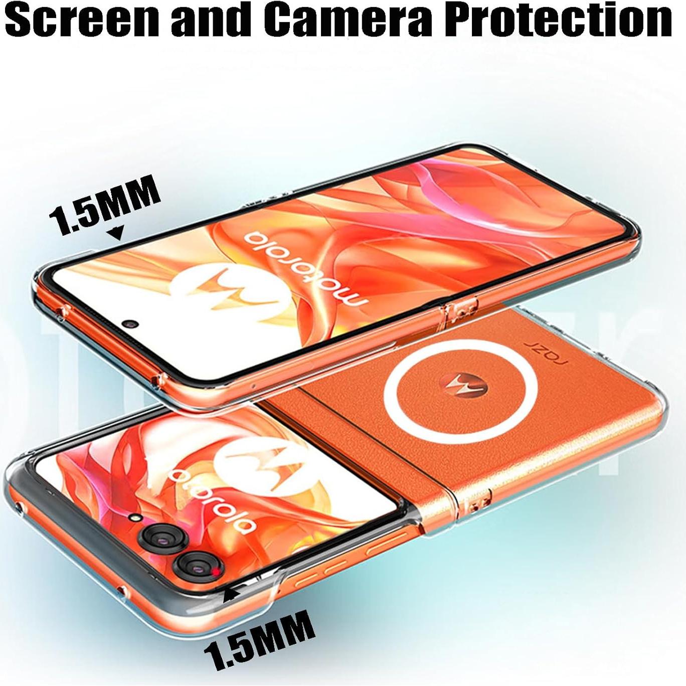 Funda Magnética para Motorola Razr 2024 con Protector de Pantalla