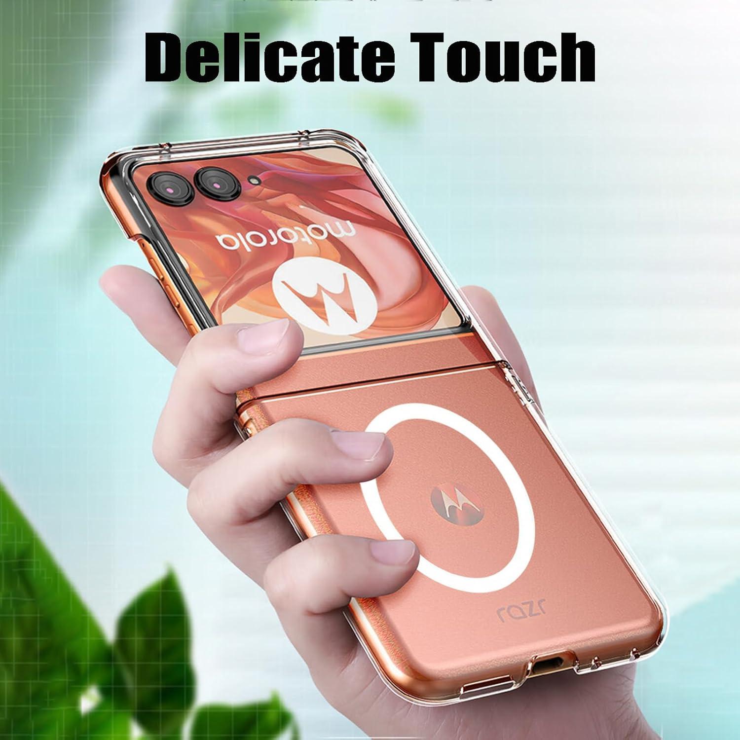 Funda Magnética para Motorola Razr 2024 con Protector de Pantalla