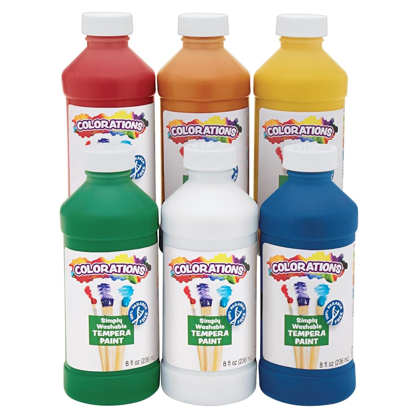 Pintura Tempera Lavable Colorations 6 Colores 240 ml Sin Parabenos