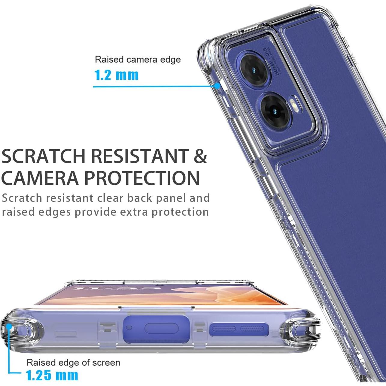 Funda Protectora 3 Capas para Motorola Moto G85 5G Clara