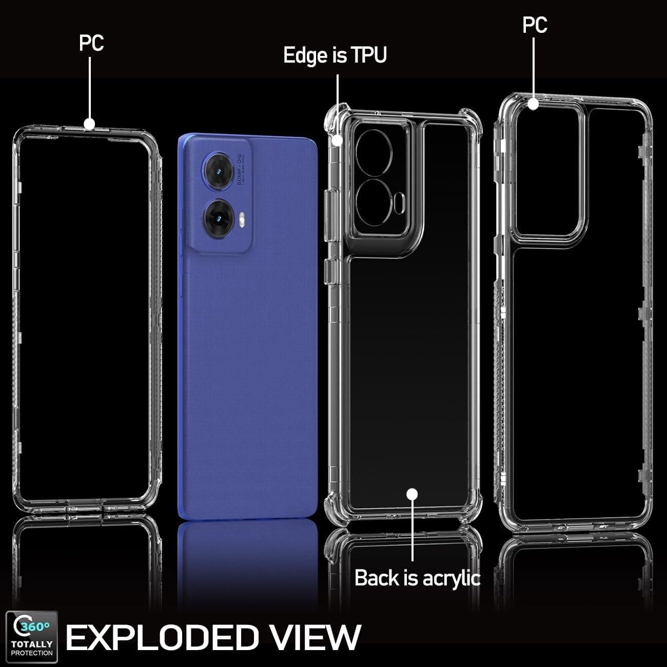 Funda Protectora 3 Capas para Motorola Moto G85 5G Clara