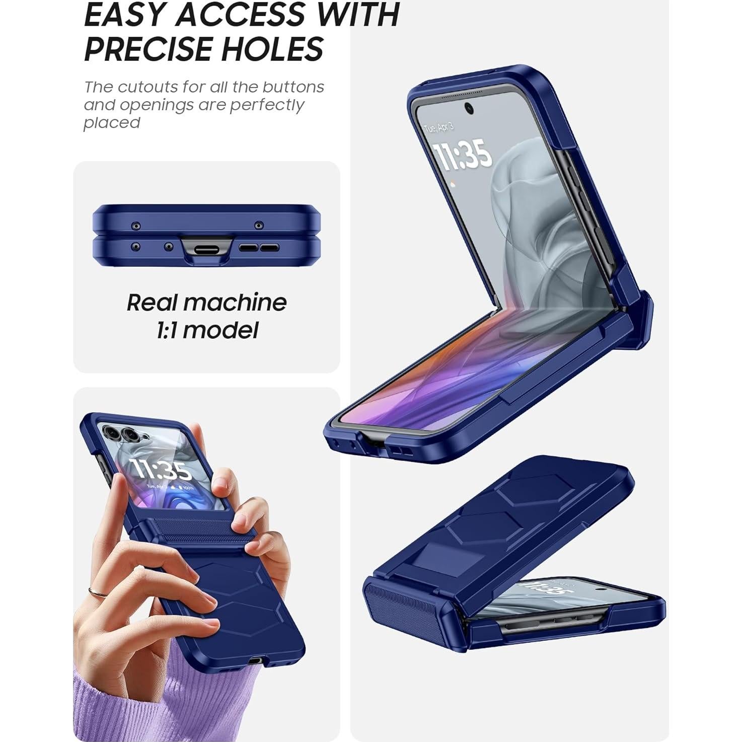 Funda Vizvera para Motorola Razr 2025 con Protector de Pantalla