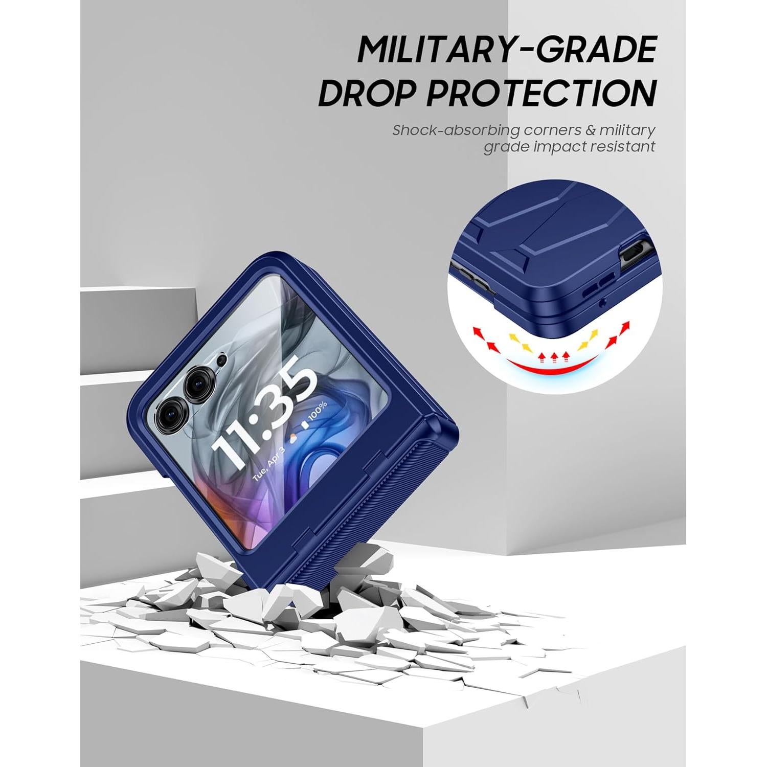 Funda Vizvera para Motorola Razr 2025 con Protector de Pantalla