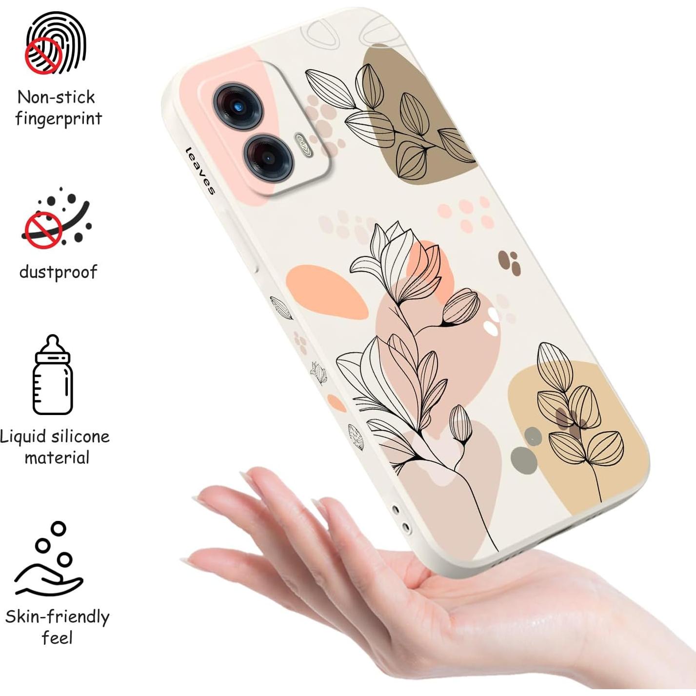 Funda Slim de Silicona para Motorola Moto G 5G 2023 - Flores
