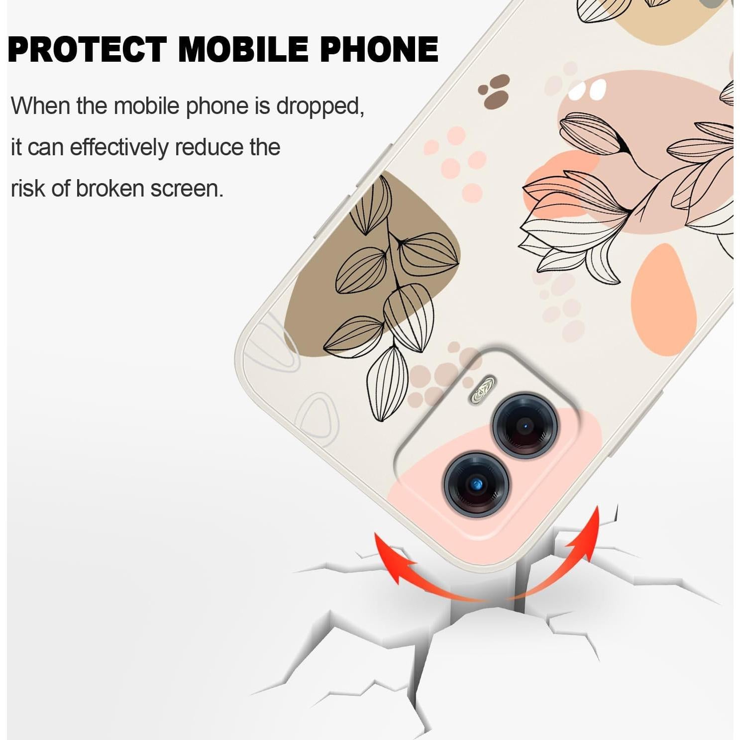 Funda Slim de Silicona para Motorola Moto G 5G 2023 - Flores