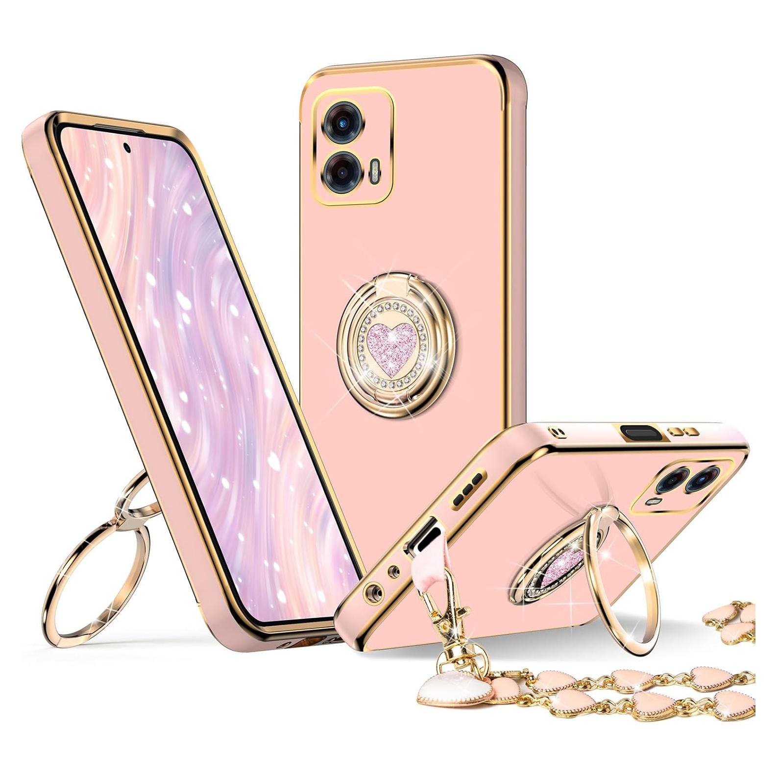 Funda Protectora Rosa para Motorola Moto G 5G 2023 con Soporte