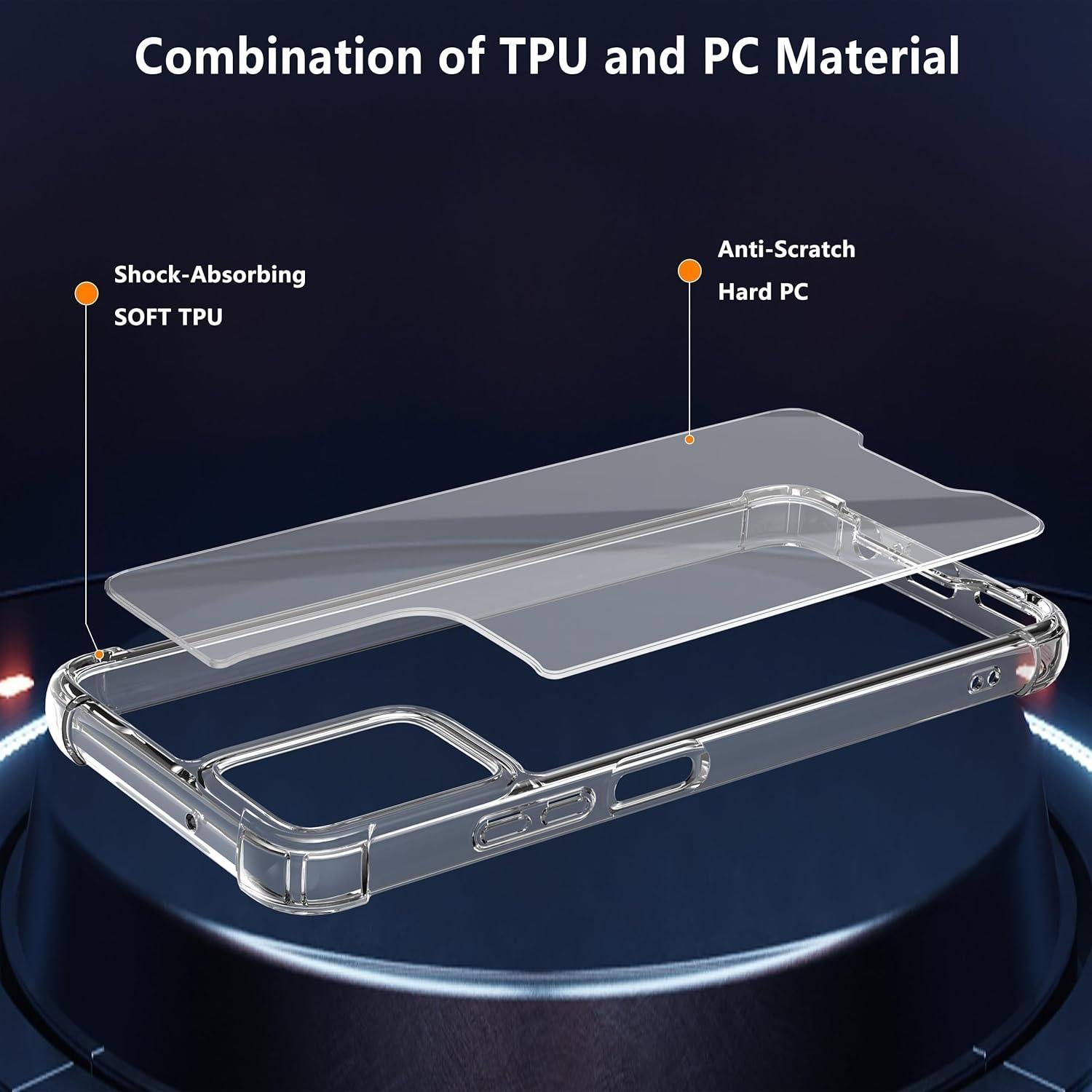 Funda TPU Transparente Anoowkoa para Moto G45 5G/G34 5G