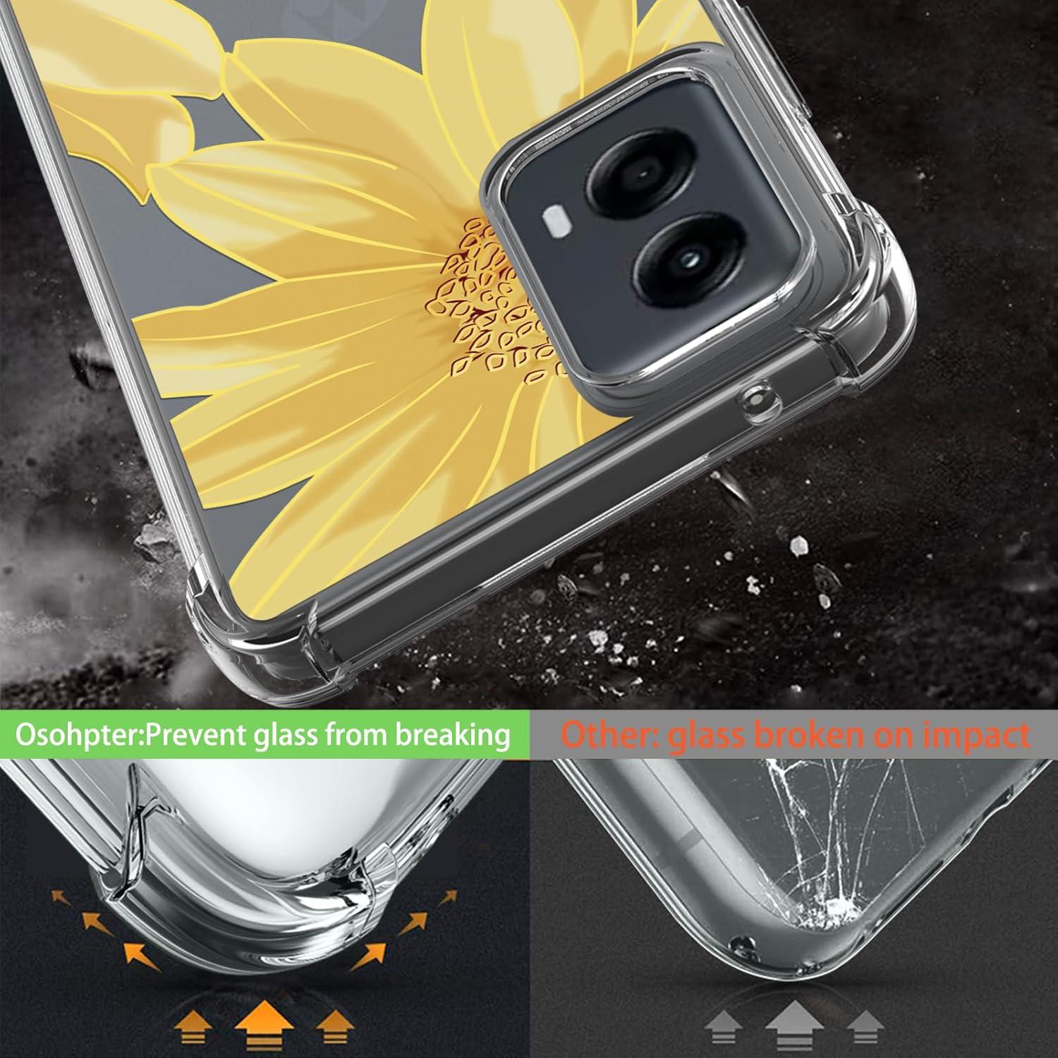 Funda Moto G 5G 2024 Osophter Floral con Protector de Pantalla