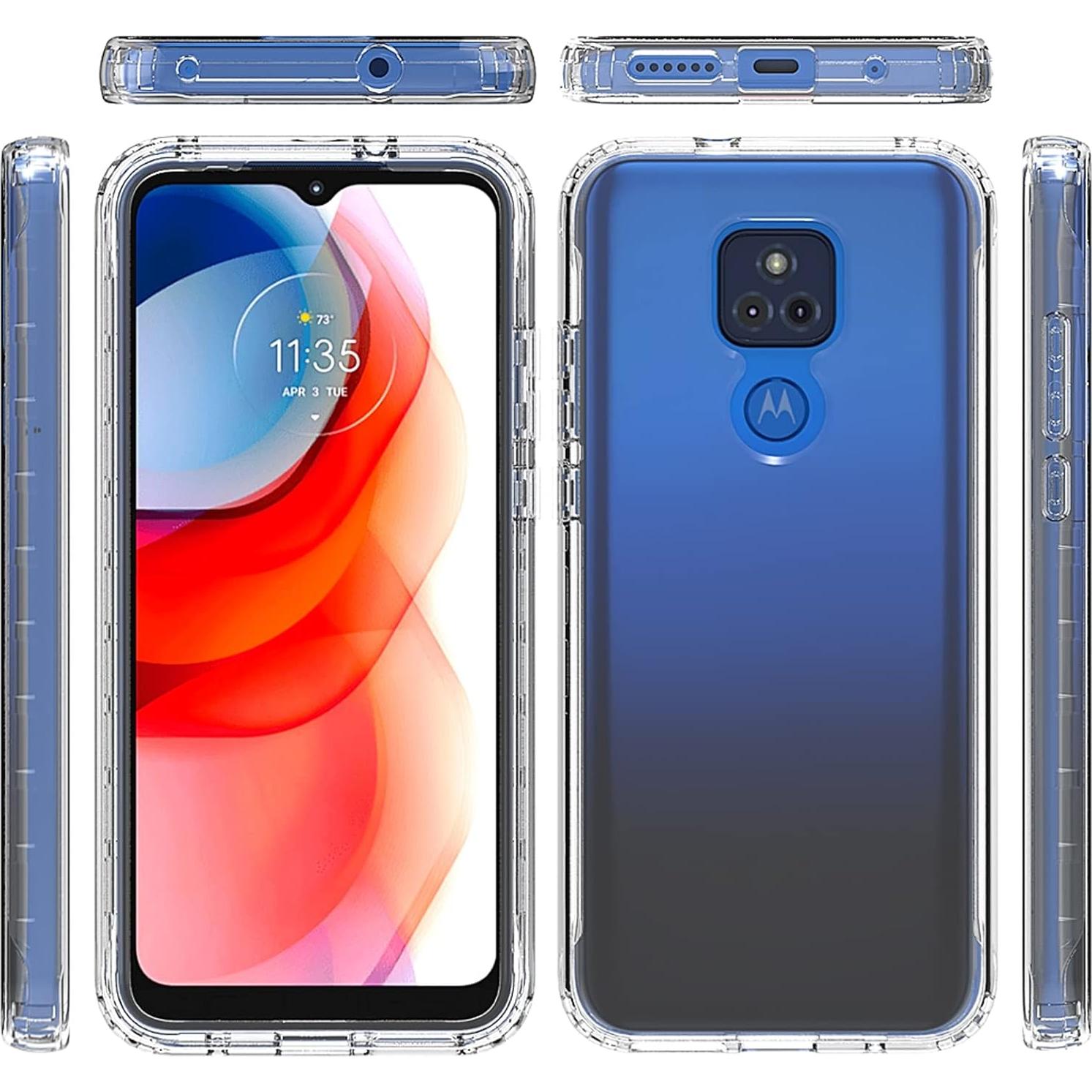 Funda Asuwish Bumper Transparente para Moto G Play 2021