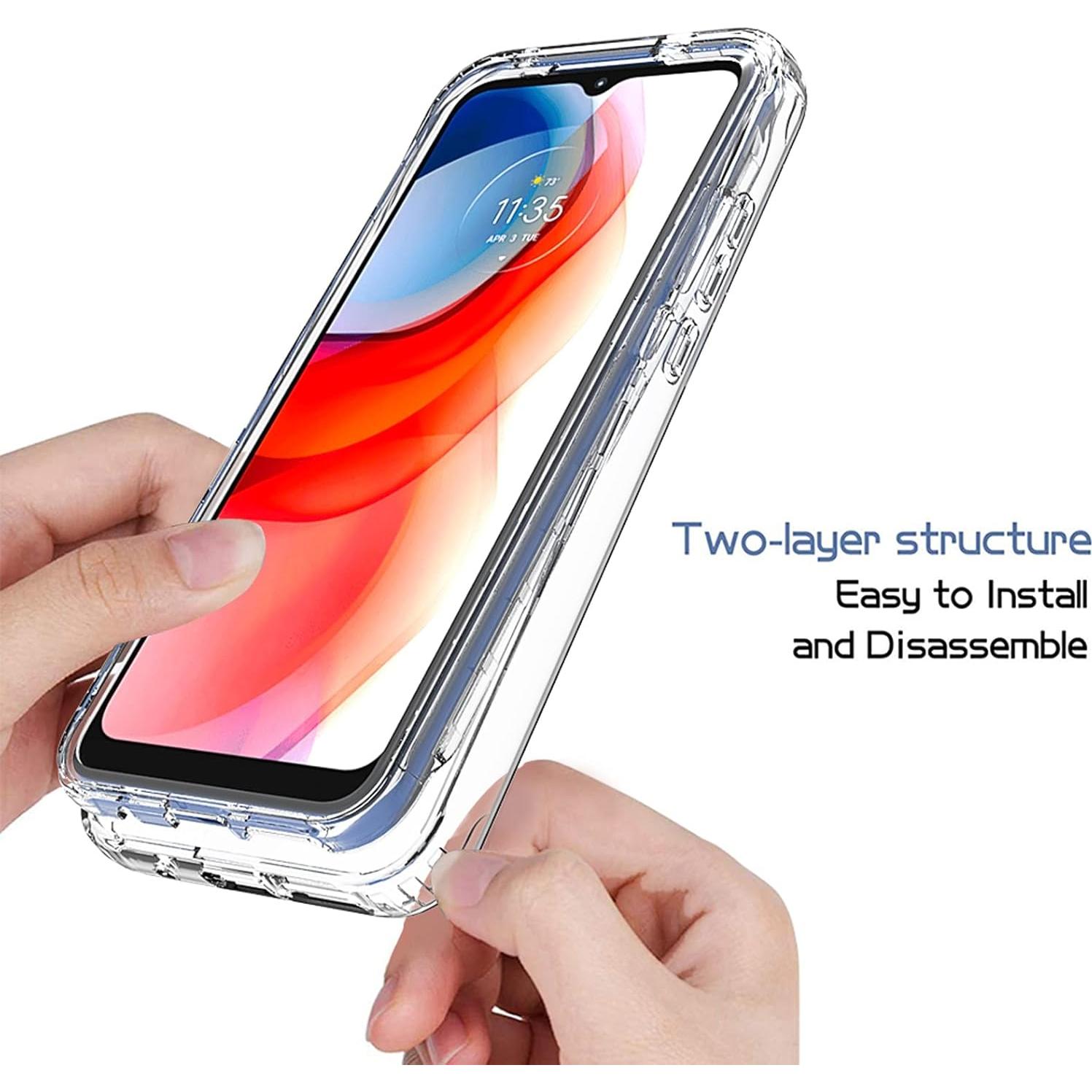 Funda Asuwish Bumper Transparente para Moto G Play 2021