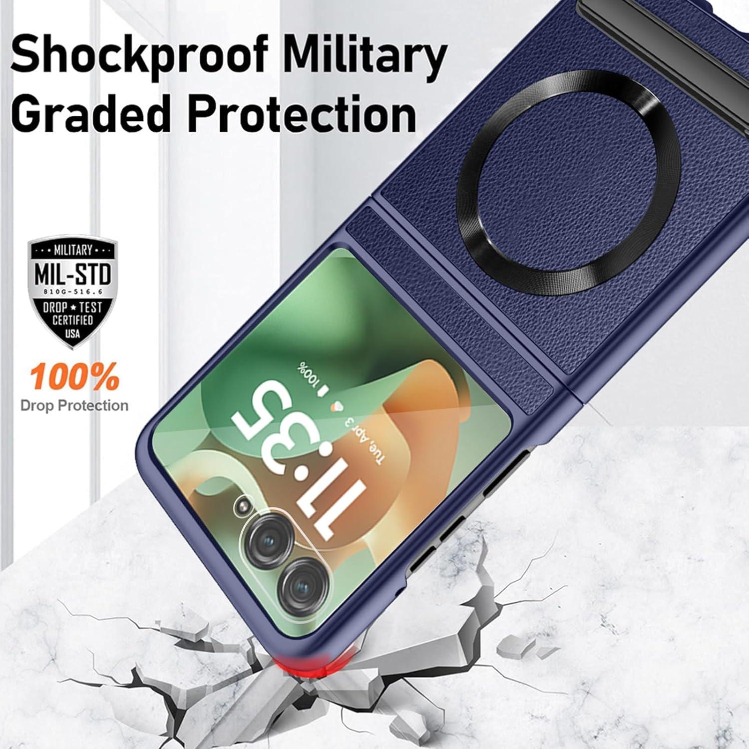 Funda delgada Haeuorey para Motorola Razr 2025/2024 - Azul