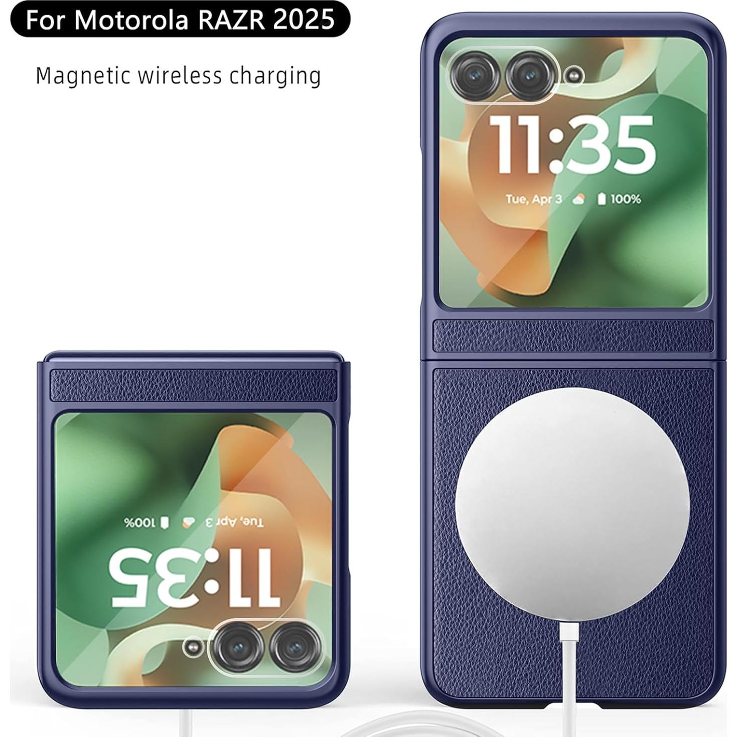 Funda delgada Haeuorey para Motorola Razr 2025/2024 - Azul