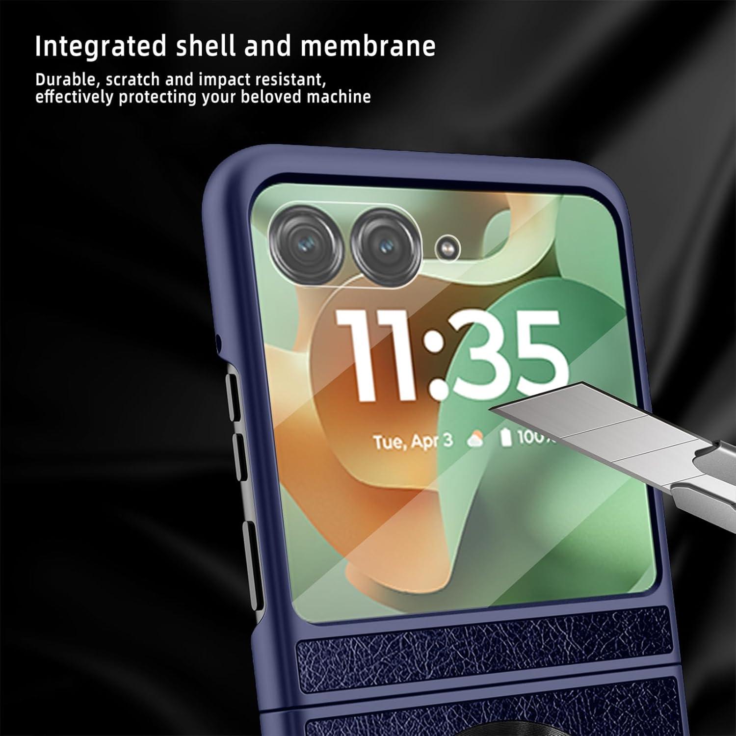 Funda delgada Haeuorey para Motorola Razr 2025/2024 - Azul