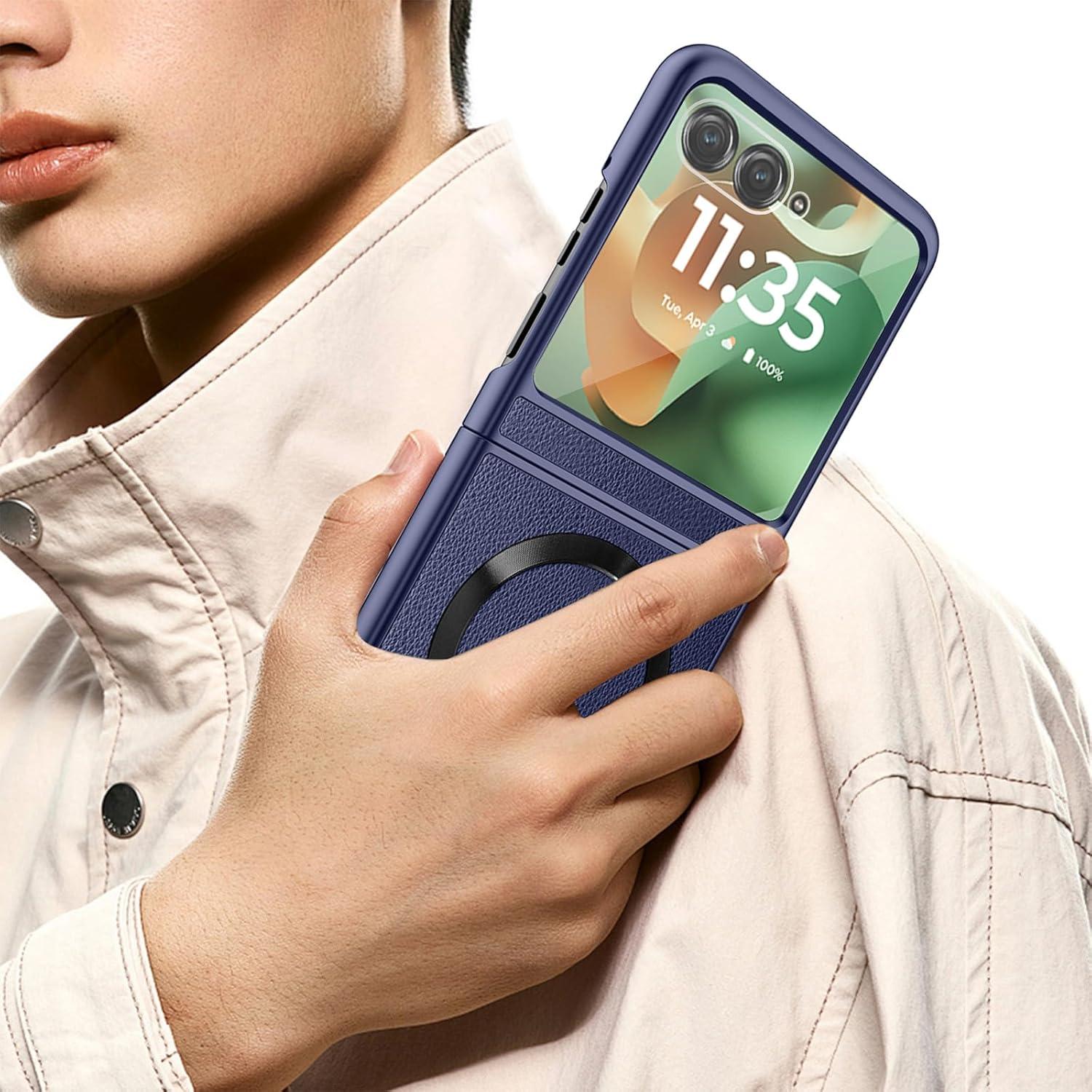 Funda delgada Haeuorey para Motorola Razr 2025/2024 - Azul