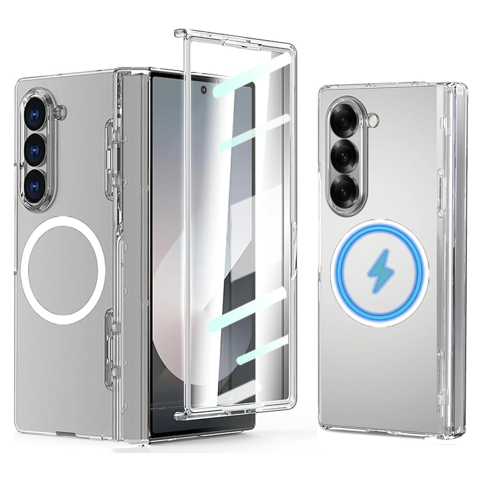 Funda MSOTES para Galaxy Z Fold 7 con MagSafe y protector 9H