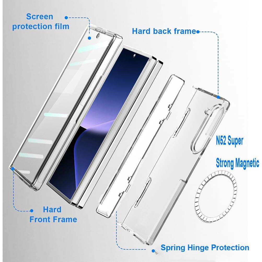 Funda MSOTES para Galaxy Z Fold 7 con MagSafe y protector 9H