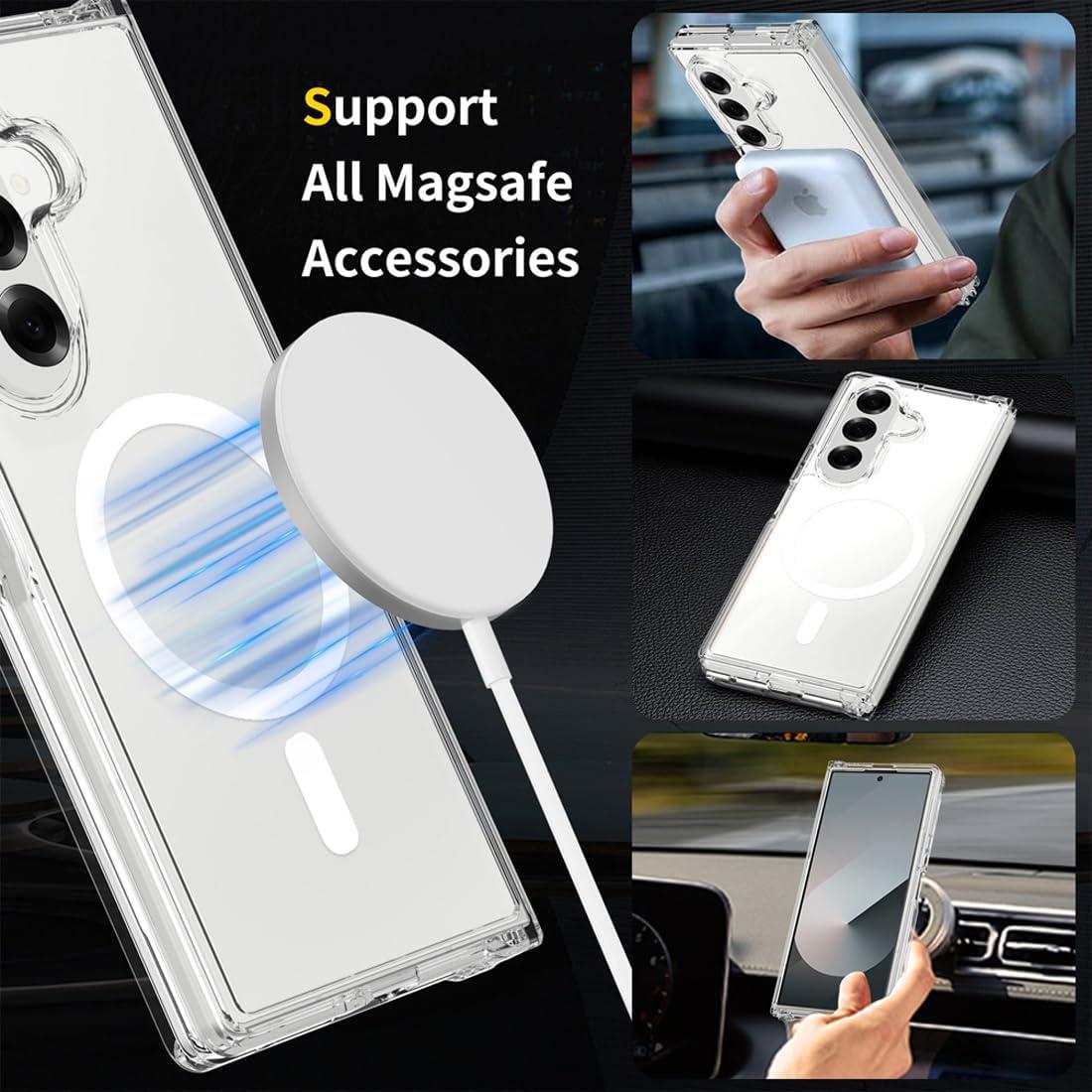 Funda MSOTES para Galaxy Z Fold 7 con MagSafe y protector 9H