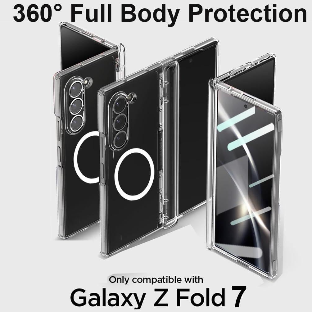 Funda MSOTES para Galaxy Z Fold 7 con MagSafe y protector 9H