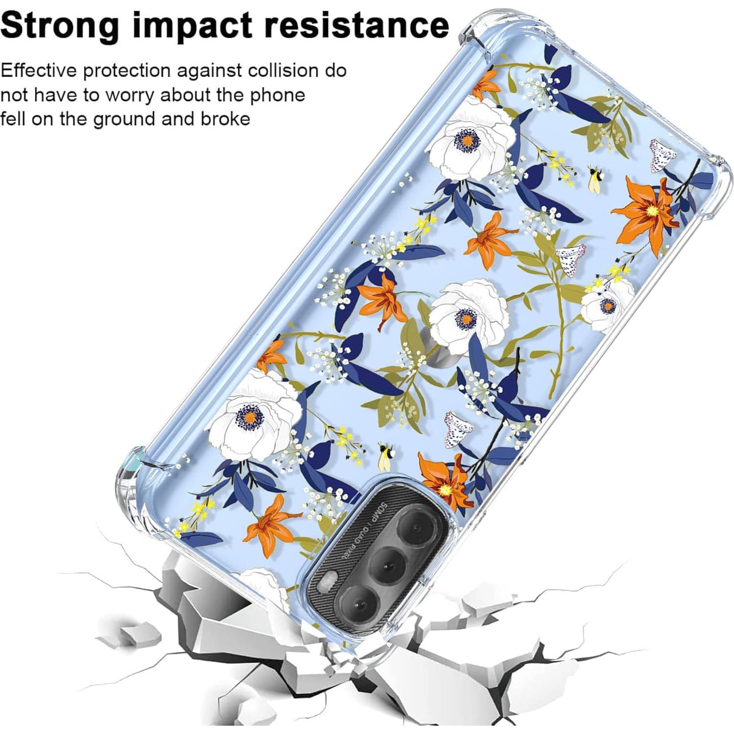 Funda TPU Transparente Floral para Moto G Stylus 5G 2022