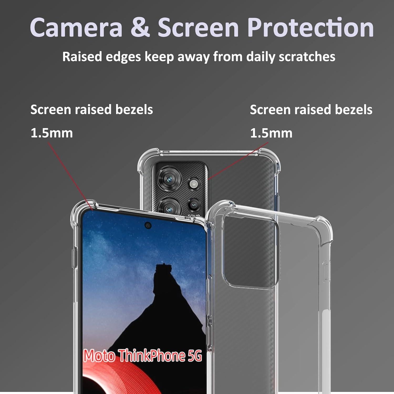 Funda TPU Transparente USTIYA para Motorola Moto ThinkPhone