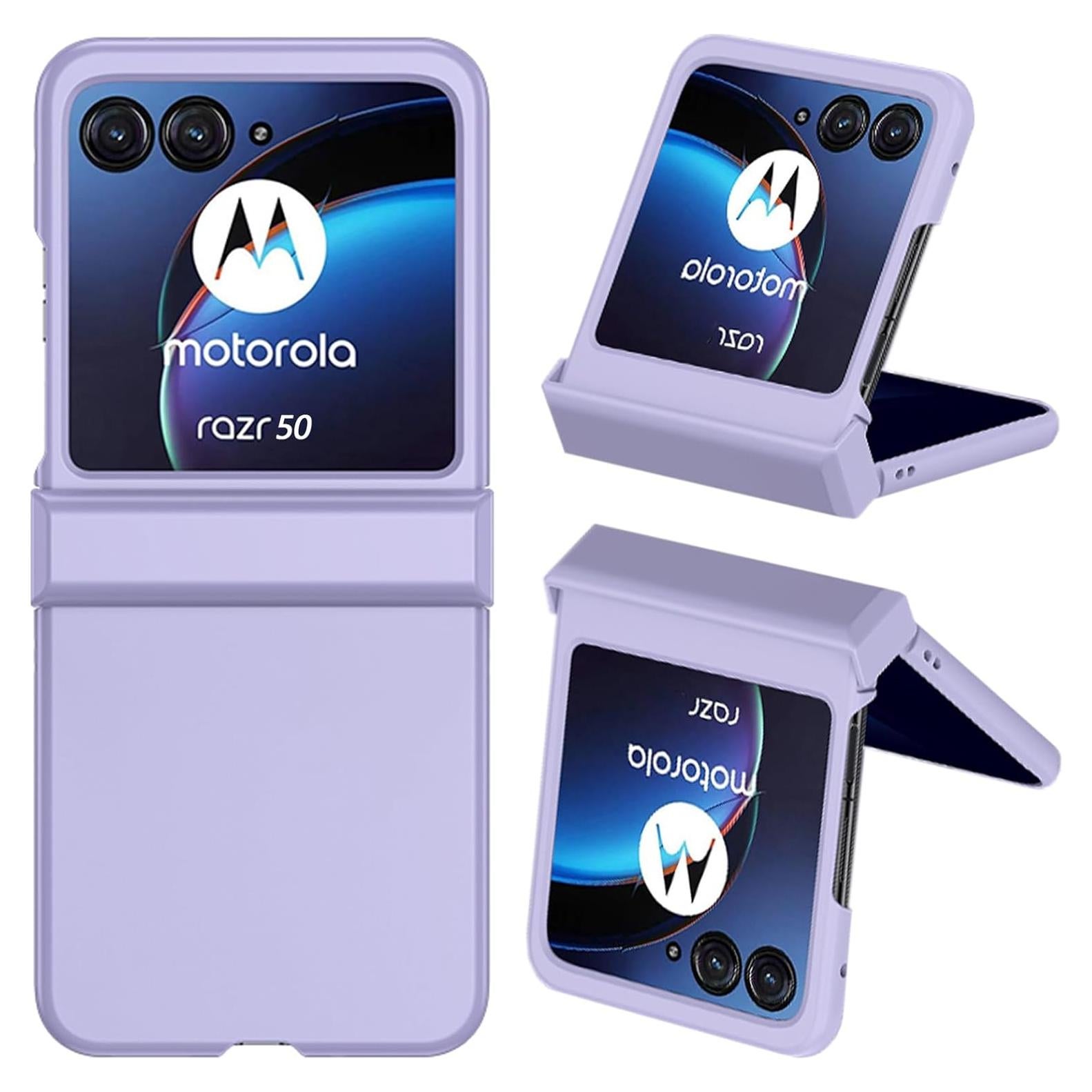 Funda Slim NINKI para Motorola Razr 50 2024 con Protección de Bisagra - Púrpura