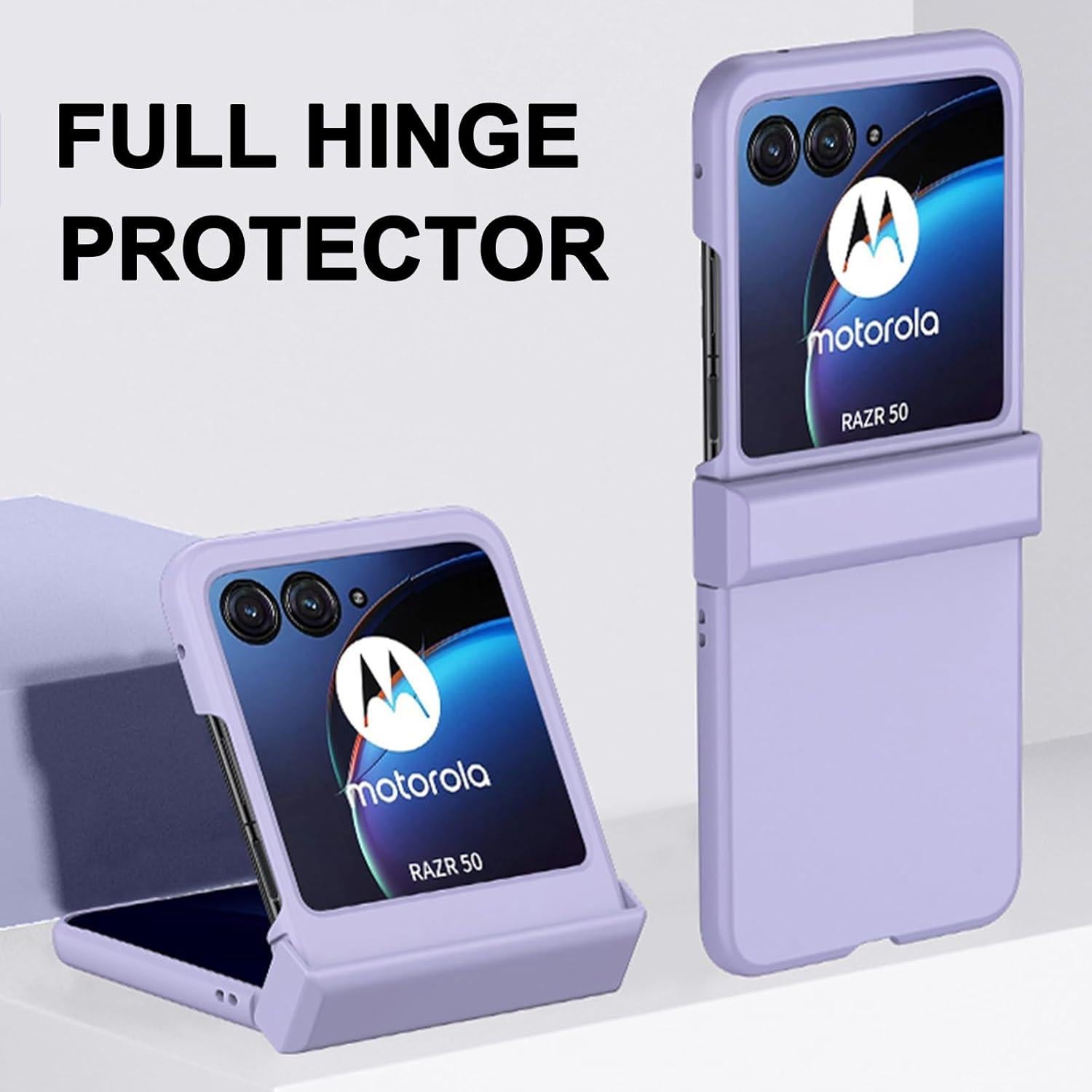 Funda Slim NINKI para Motorola Razr 50 2024 con Protección de Bisagra - Púrpura