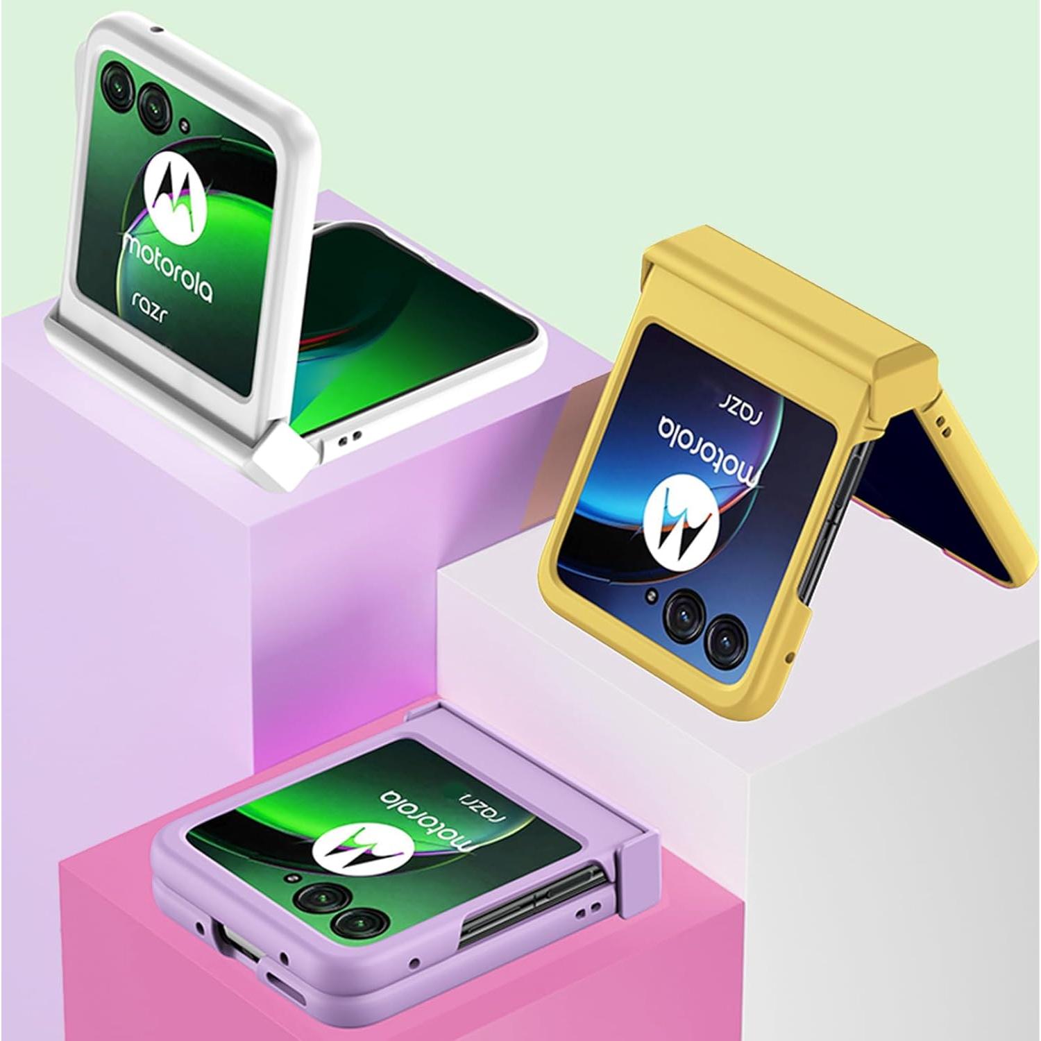 Funda Slim NINKI para Motorola Razr 50 2024 con Protección de Bisagra - Púrpura