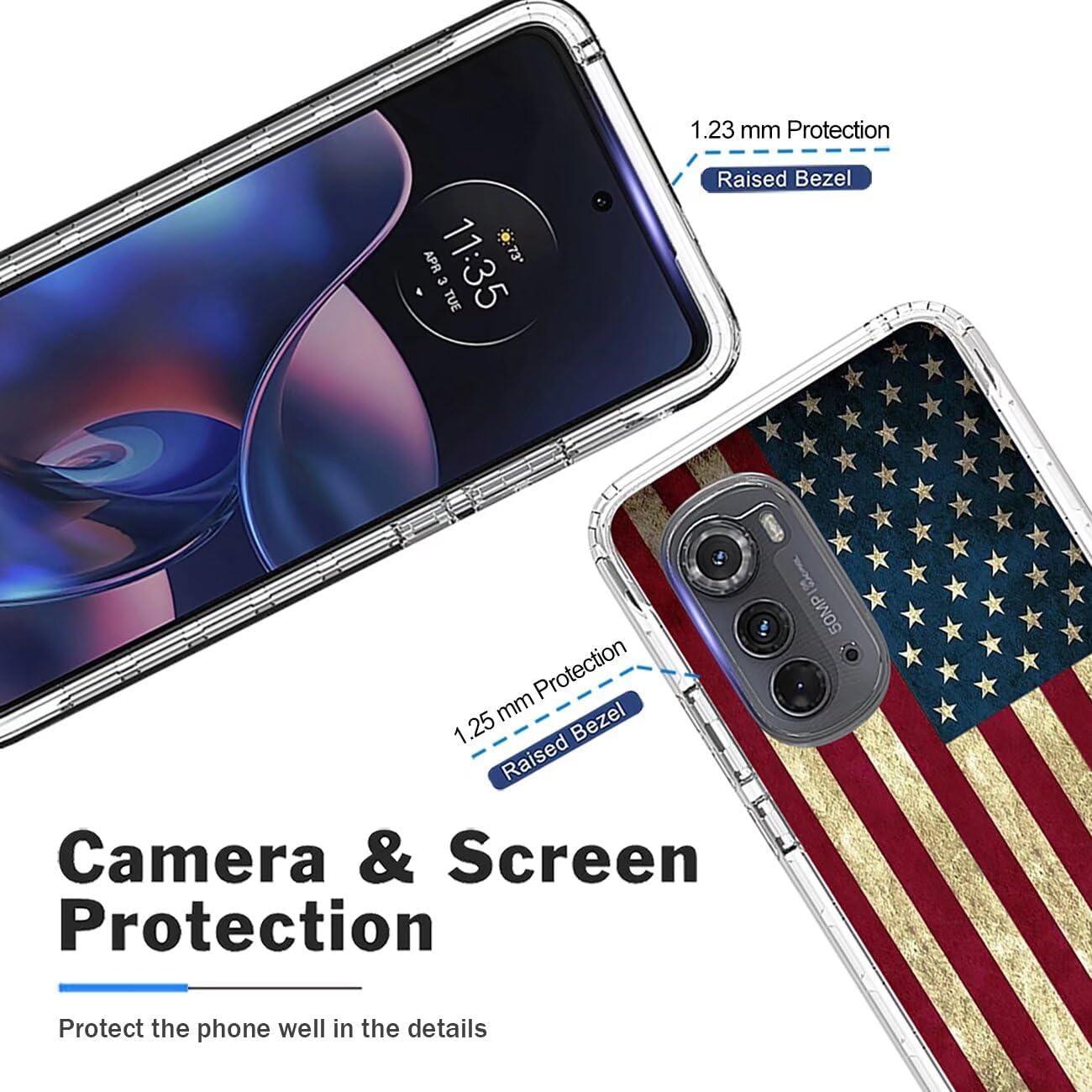 Funda Protectora Floral para Motorola Moto Edge 2022 5G