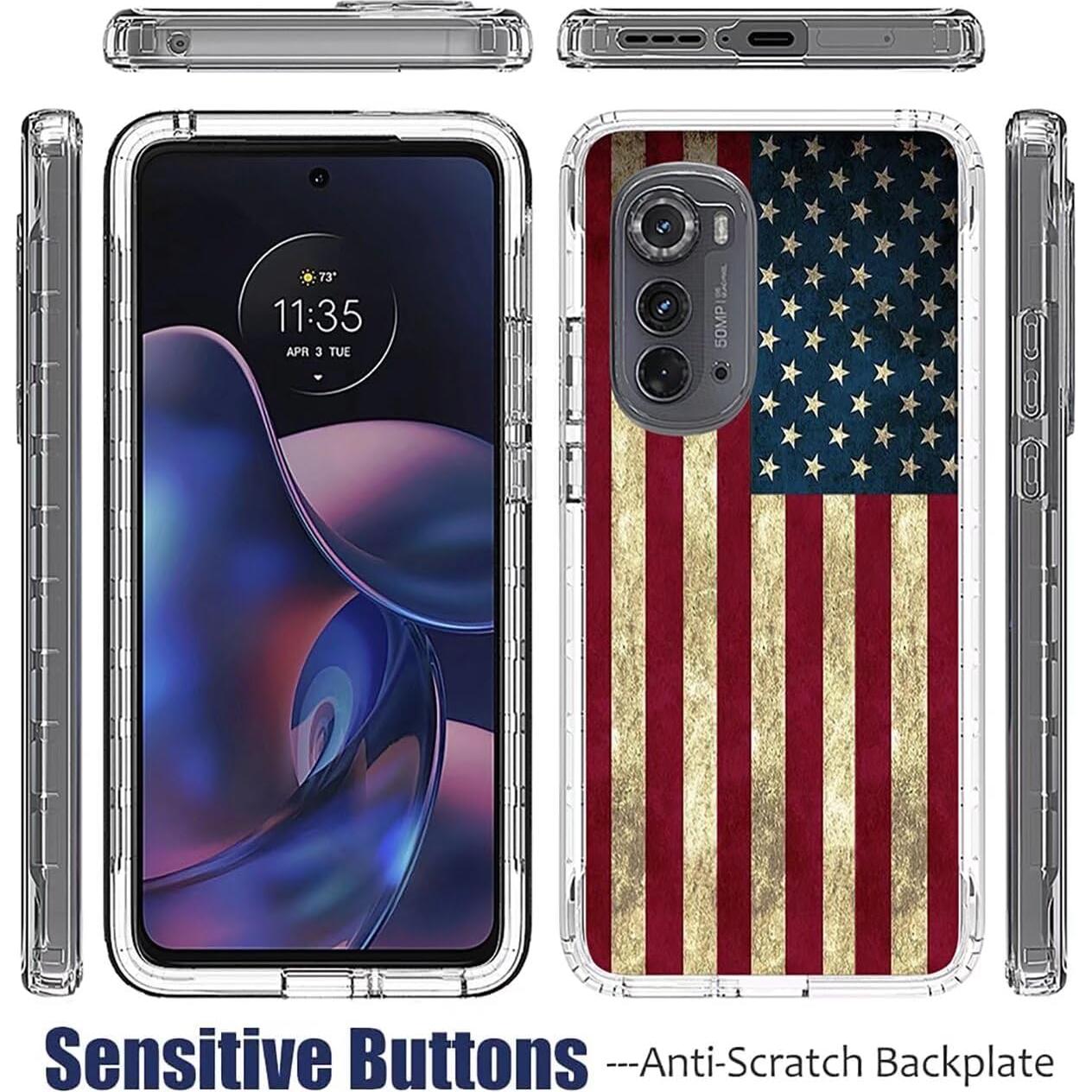 Funda Protectora Floral para Motorola Moto Edge 2022 5G