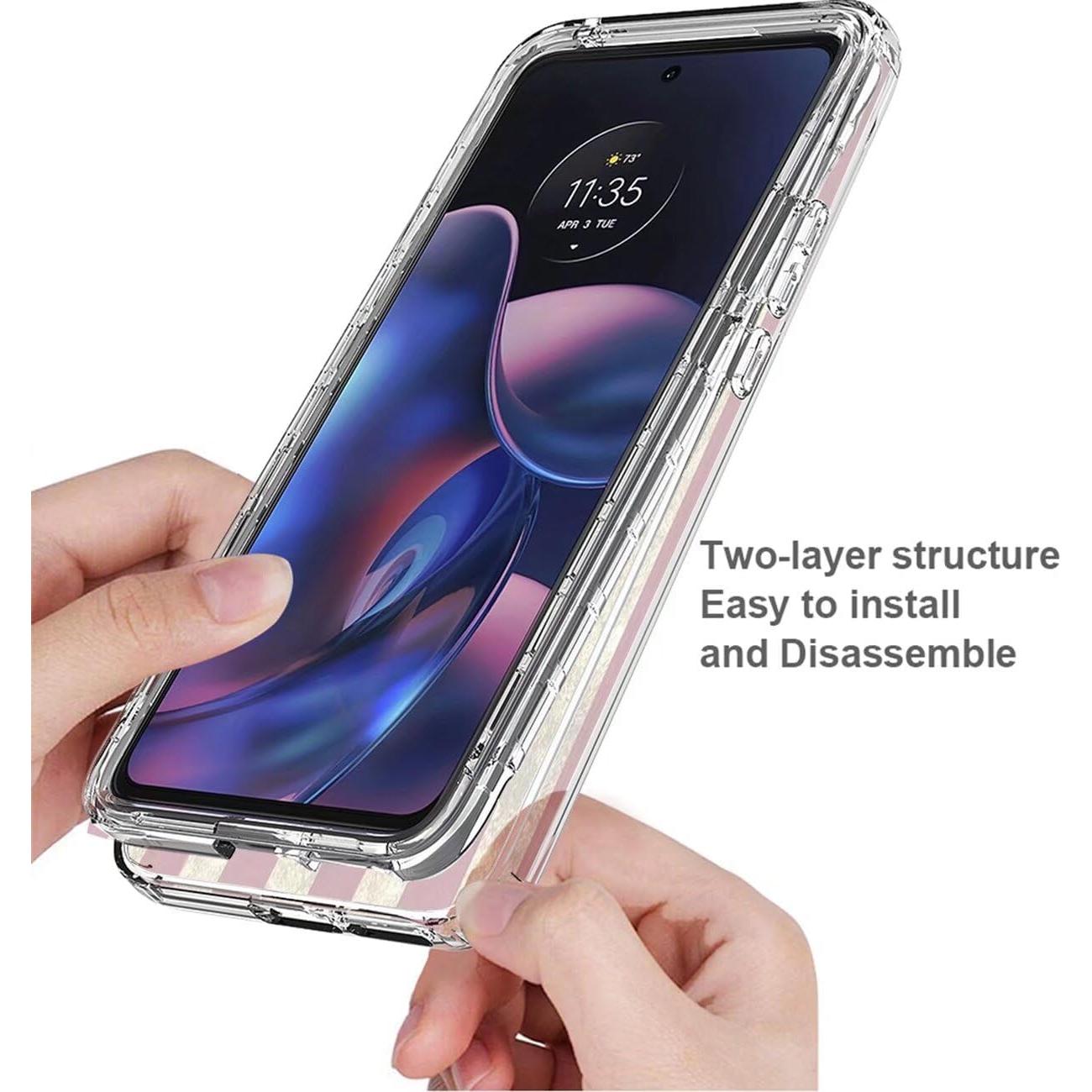 Funda Protectora Floral para Motorola Moto Edge 2022 5G