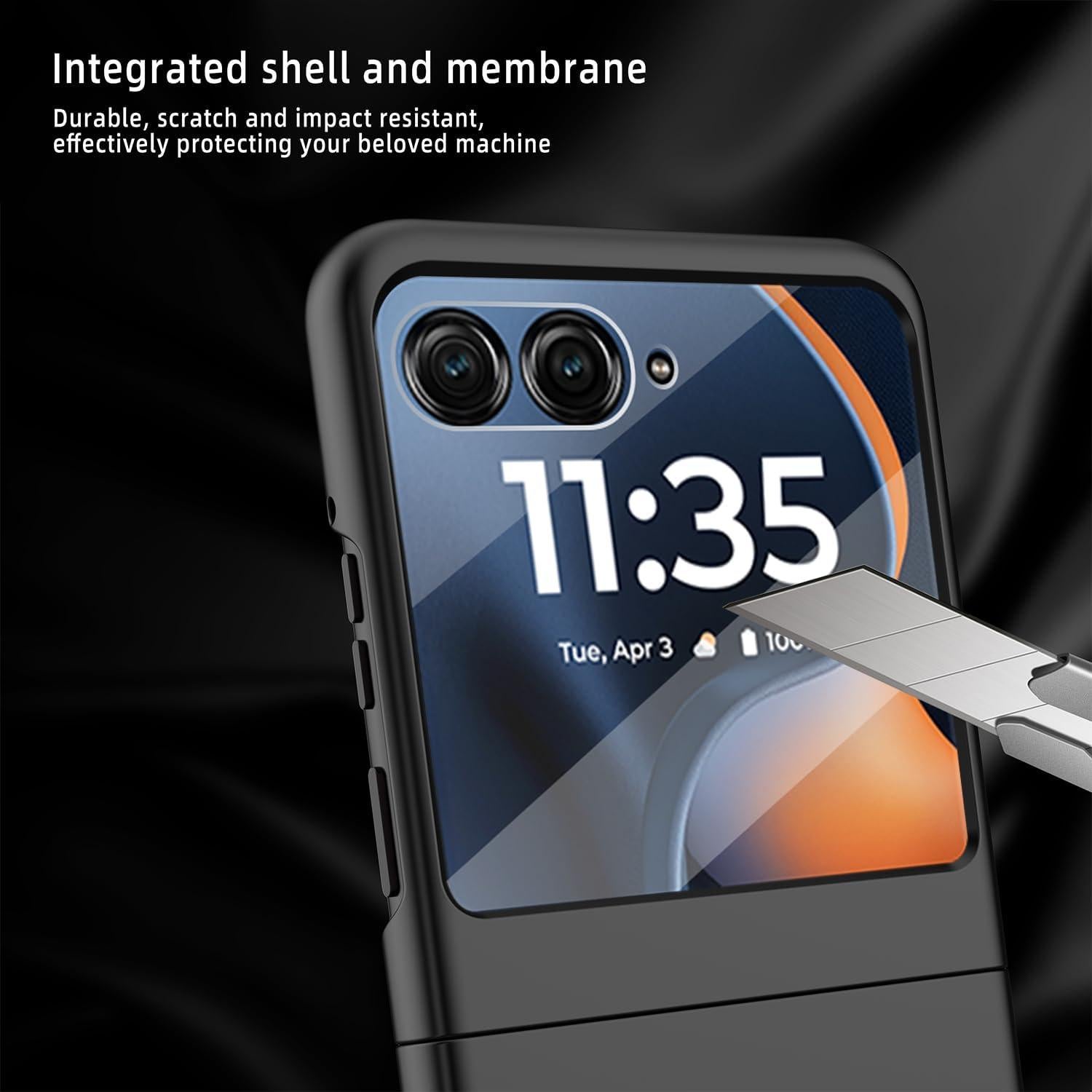 Funda delgada Haeuorey para Motorola Razr 2025/2024 con clip