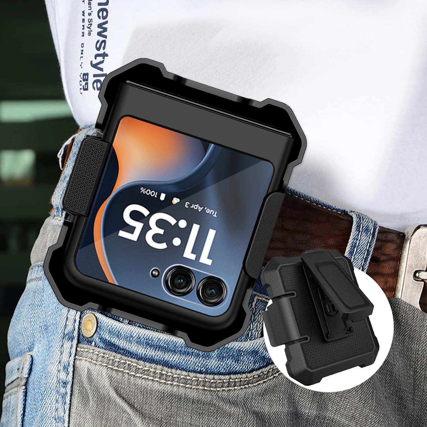 Funda delgada Haeuorey para Motorola Razr 2025/2024 con clip