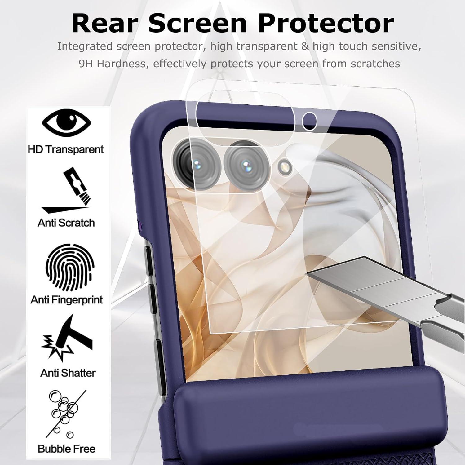 Funda Protectora para Motorola Razr+ Plus 2024 YQODSZ Azul